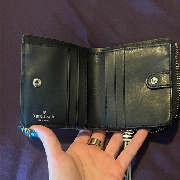 Kate Spade Black and White Wristlet Wallet - Picture 4 of 6